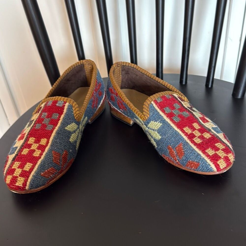 Anthropologie Artemis Designs Havana Smoking Loafers $268 one of a kind 6 - Picture 10 of 11